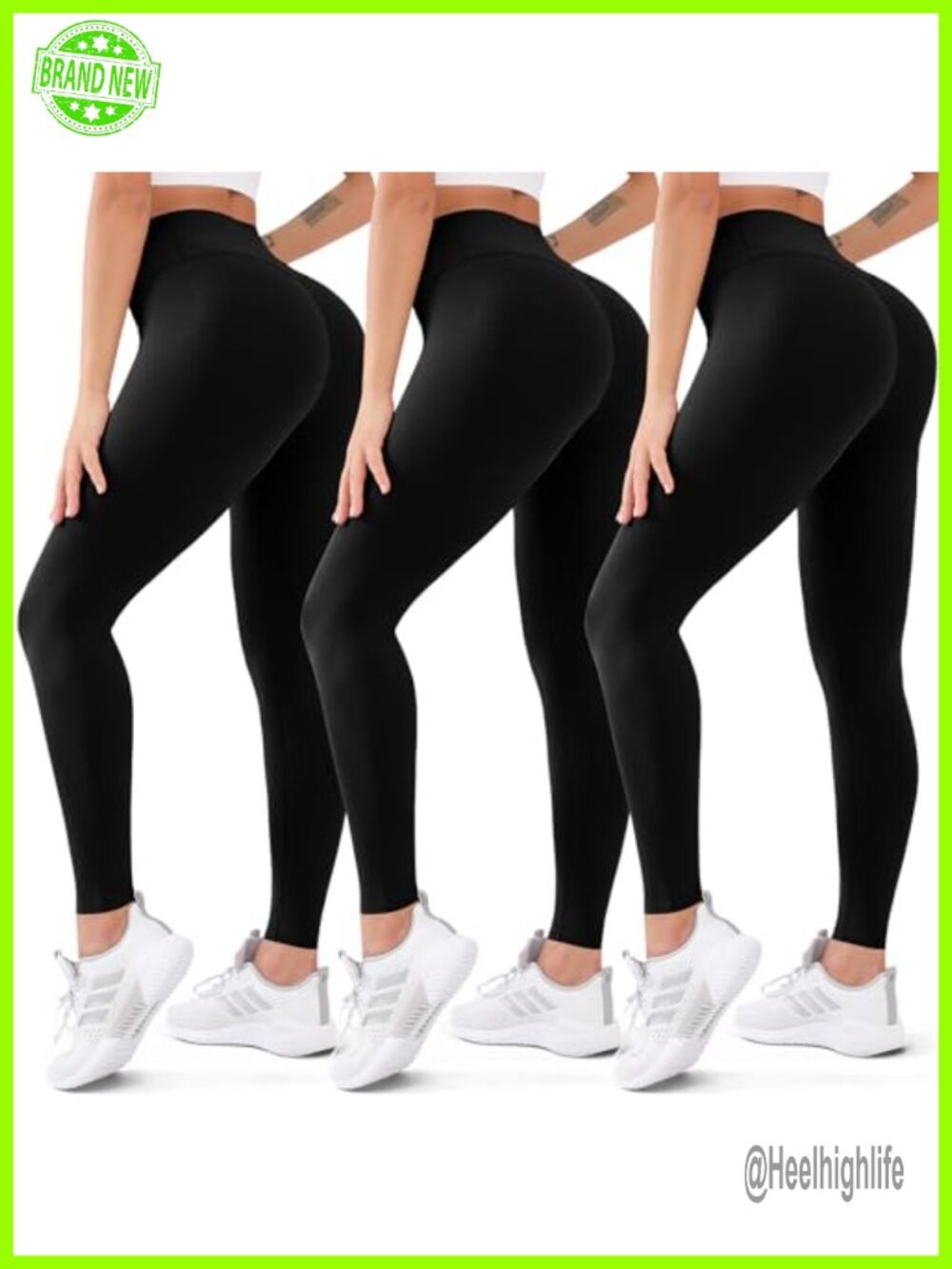 3 Pack High Waisted Butt Lift Women's Yoga Pants Non See-Through Workout